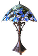 NATALIE, Tiffany-style 2 Light Iris Table Lamp, 19" Shade