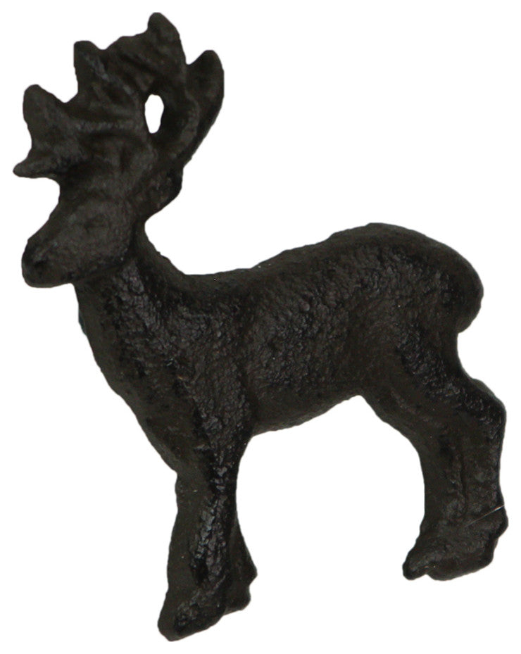 Set of 6 Cast Iron Deer Drawer Pulls Decorative Cabinet Knob Rustic Home Decor