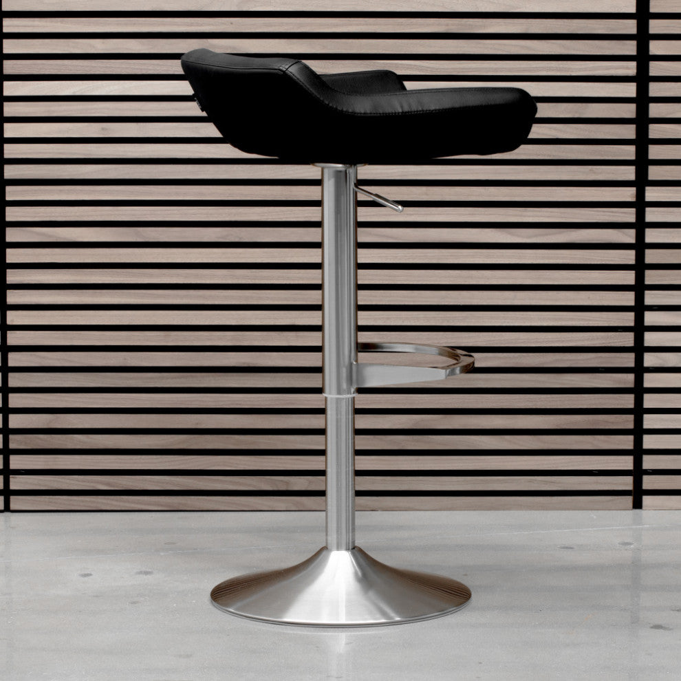 Modern Ray Bar Stool Soft White, Black