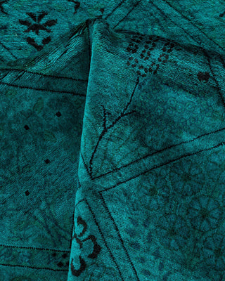 Fine Vibrance, One-of-a-Kind Hand-Knotted Area Rug Green, 8'1"x8'1"