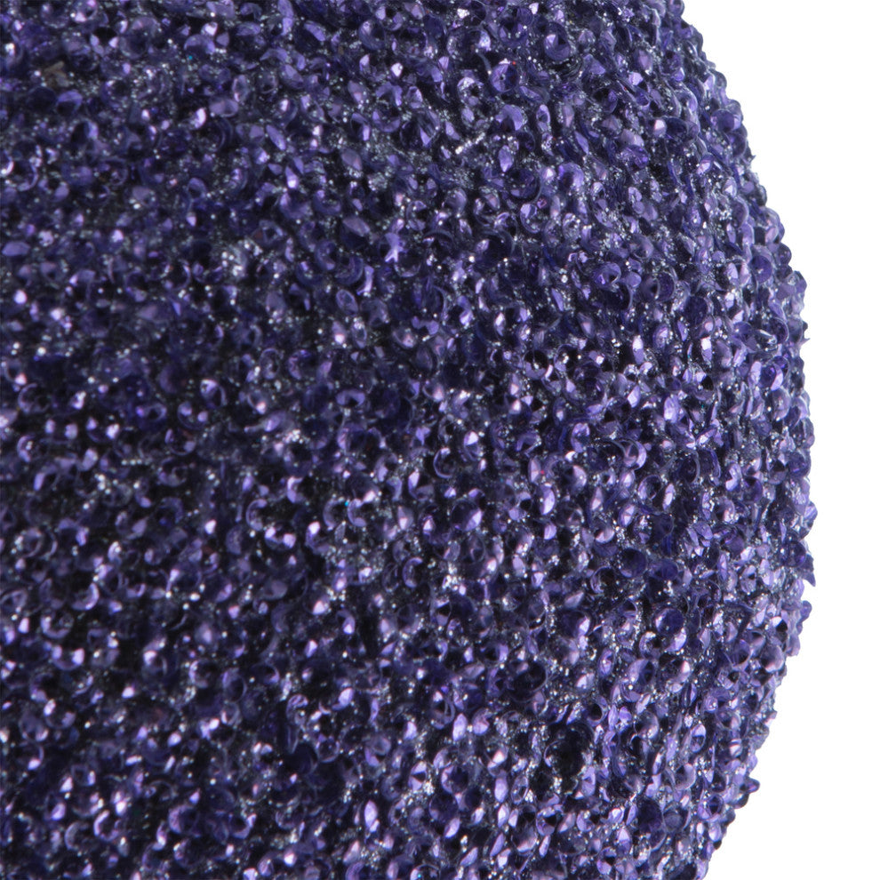 Vickerman N185834D 6" Lilac Beaded Ball Ornament, 4 per Bag