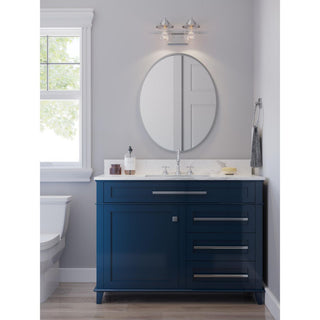 Northlake Collection Two-Light Brushed Nickel Clear Glass Bath Light