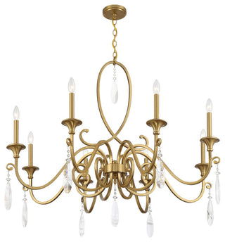 Fairchild 8-Light Chandelier, Warm Brass
