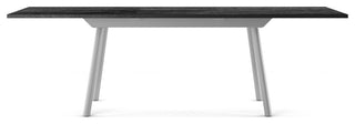 Amisco Faber Extendable Dining Table, Basalt Tfl / Silver Grey Metal