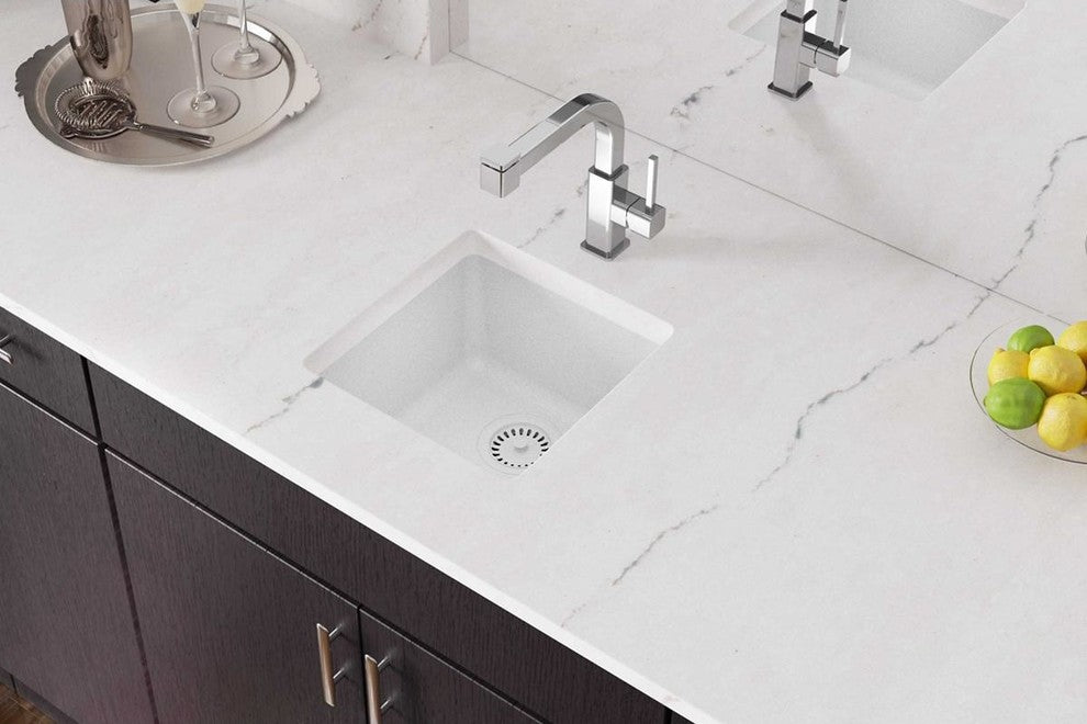 Elkay ELG1616WH0 ELKAY RESIDENTIAL Single Bowl Dual Mount Bar Sink White