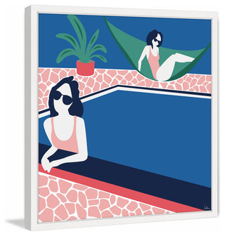 "Candid" Framed Painting Print, 18"x18"