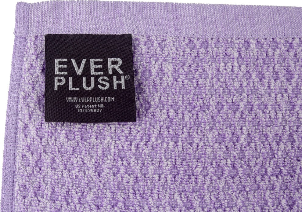 Everplush Diamond Jacquard Washcloth Towel Set, Pack of 6, Lavender