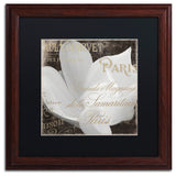 Color Bakery 'Fleurs Blanc II' Art, Wood Frame, Black Matte, 16"x16"
