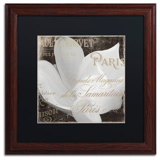 Color Bakery 'Fleurs Blanc II' Art, Wood Frame, Black Matte, 16"x16"