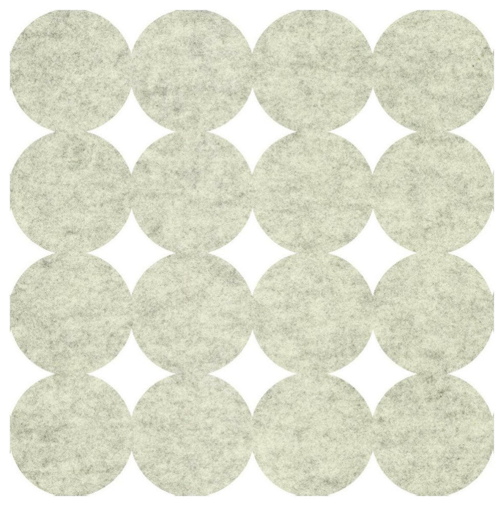 Ivory Modern Circles Acoustical Peel & Stick Tiles