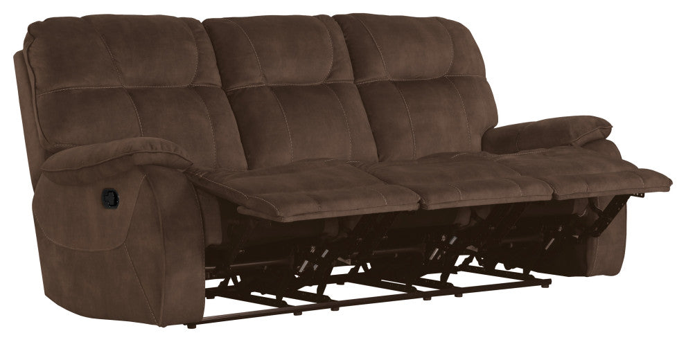 Parker Living Cooper Shadow Brown Manual Triple Reclining Sofa