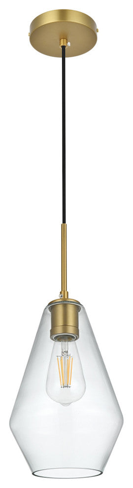 Elegant Lighting LD2260 Gene 7"W Mini Pendant - Satin Gold