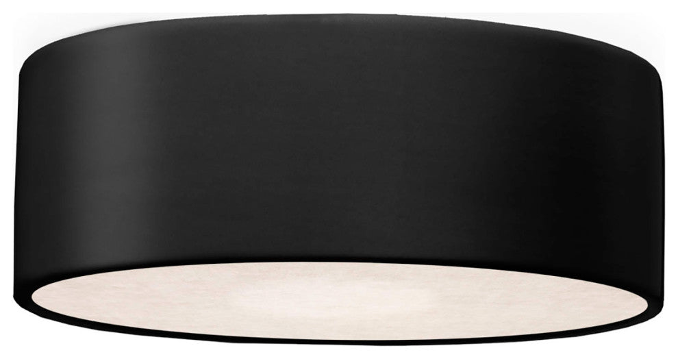 Short Round LED Flush, Carbon Matte Black