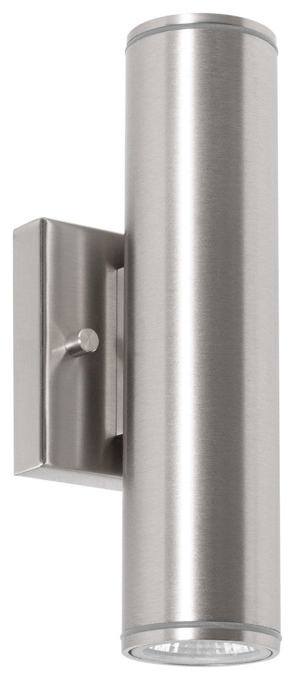 Beverly Outdoor LED Wall Sconce, Satin Nickel, 10"