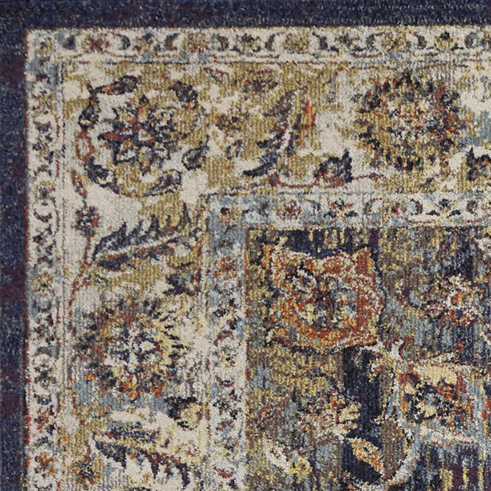 7' X 10'  Polypropylene Navy Area Rug