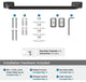 Amerock Highland Ridge Transitional Towel Bar, Matte Black, 18" Center-to-Center