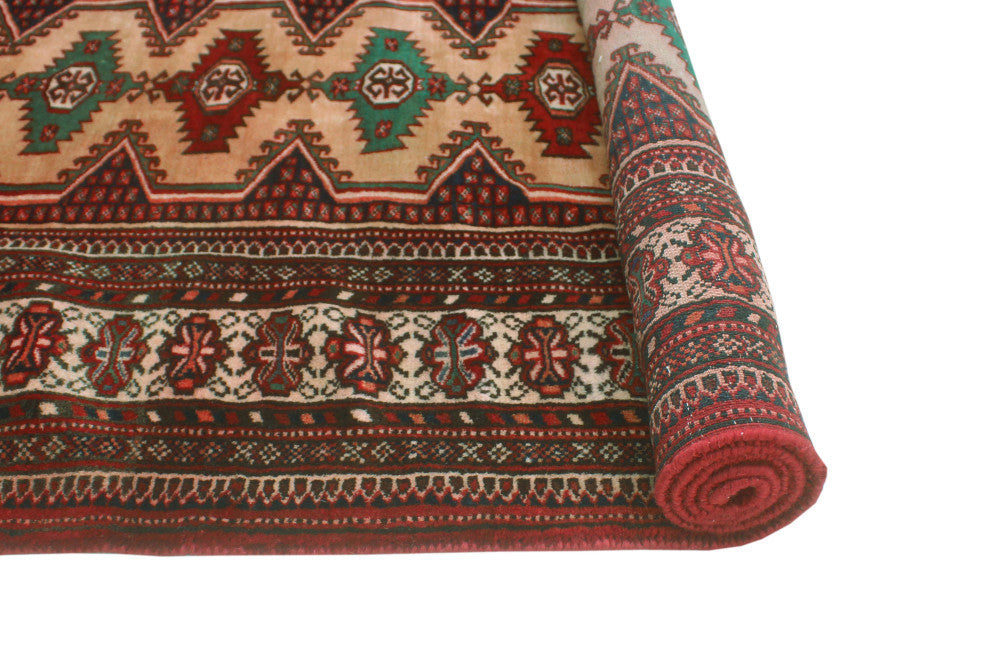 Fine Vintage Distressed Arghavan Ivory/Red Rug, 4'2x5'11