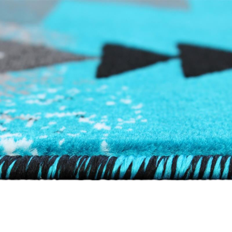 Mohave Collection Traditional Southwestern Style Area Rug, Turquoise, 8' X 10'