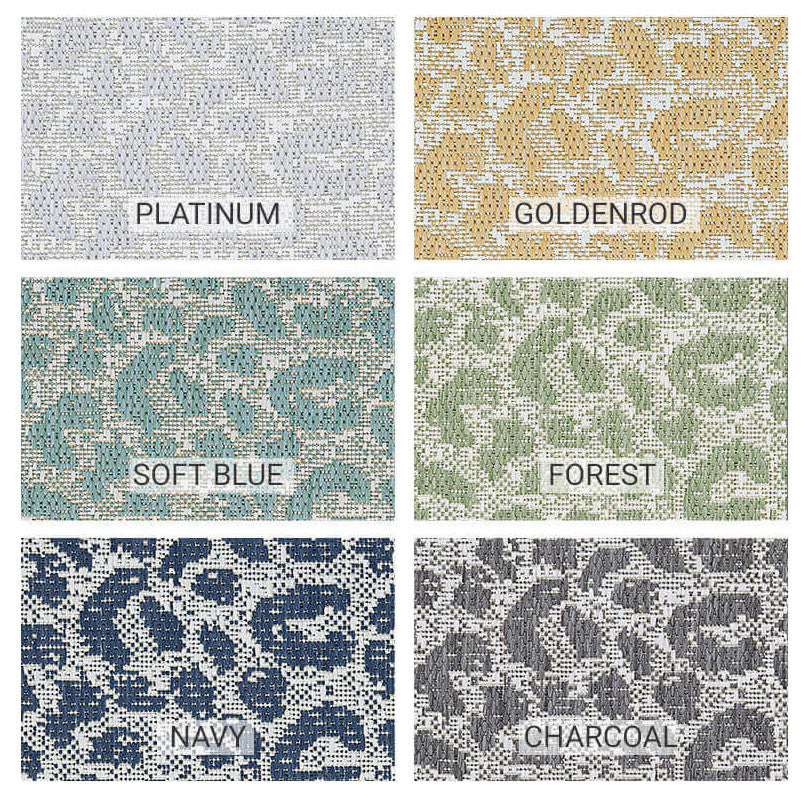 Vumbura Plains Area Rug, Indoor, Outdoor, Accent Carpet, Navy Square 8'x8'