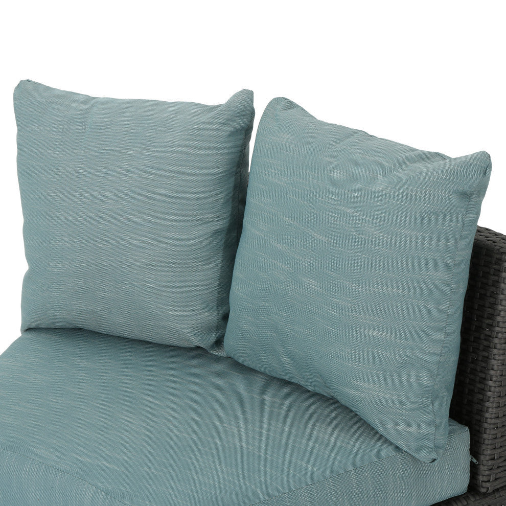 GDF Studio 10-Piece Venice Outdoor 8 Seater Round Wicker Sectional Sofa Set