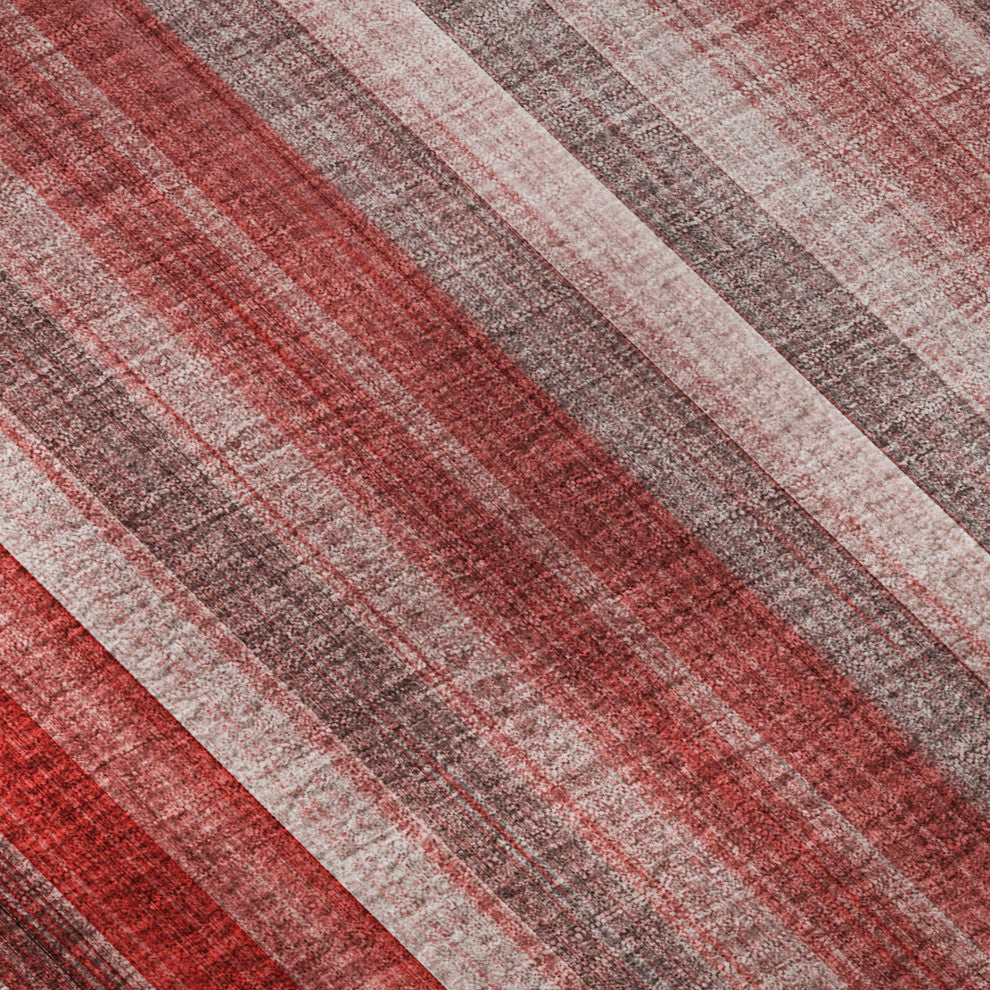 Premium Machine Washable Mayfield AMF543 Red 8' x 10' Rug