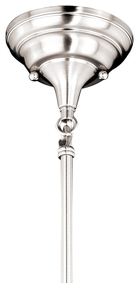 Huntley 12" Pendant Milk Glass Satin Nickel