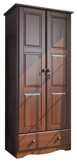 100% Solid Wood Flexible Wardrobe, Mocha