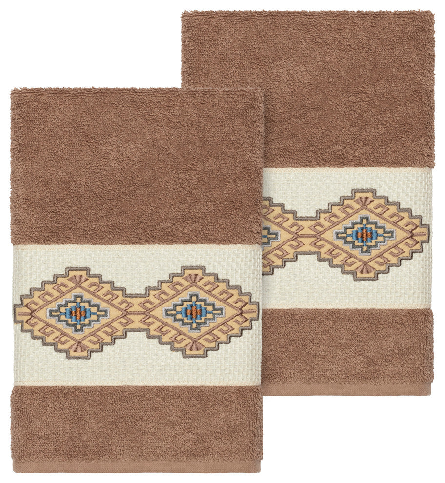 Gianna 2 Piece Embellished Hand Towel Set