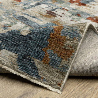 Harlan Modern Psychedelic Polyester Area Rug 6'7" x 9'6"