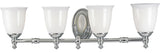 Progress Lighting 4-100W Medium Bath Bracket, Polished Chrome