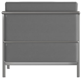 Hercules Regal Series Contemporary Gray LeatherSoft Sofa with Encasing Frame