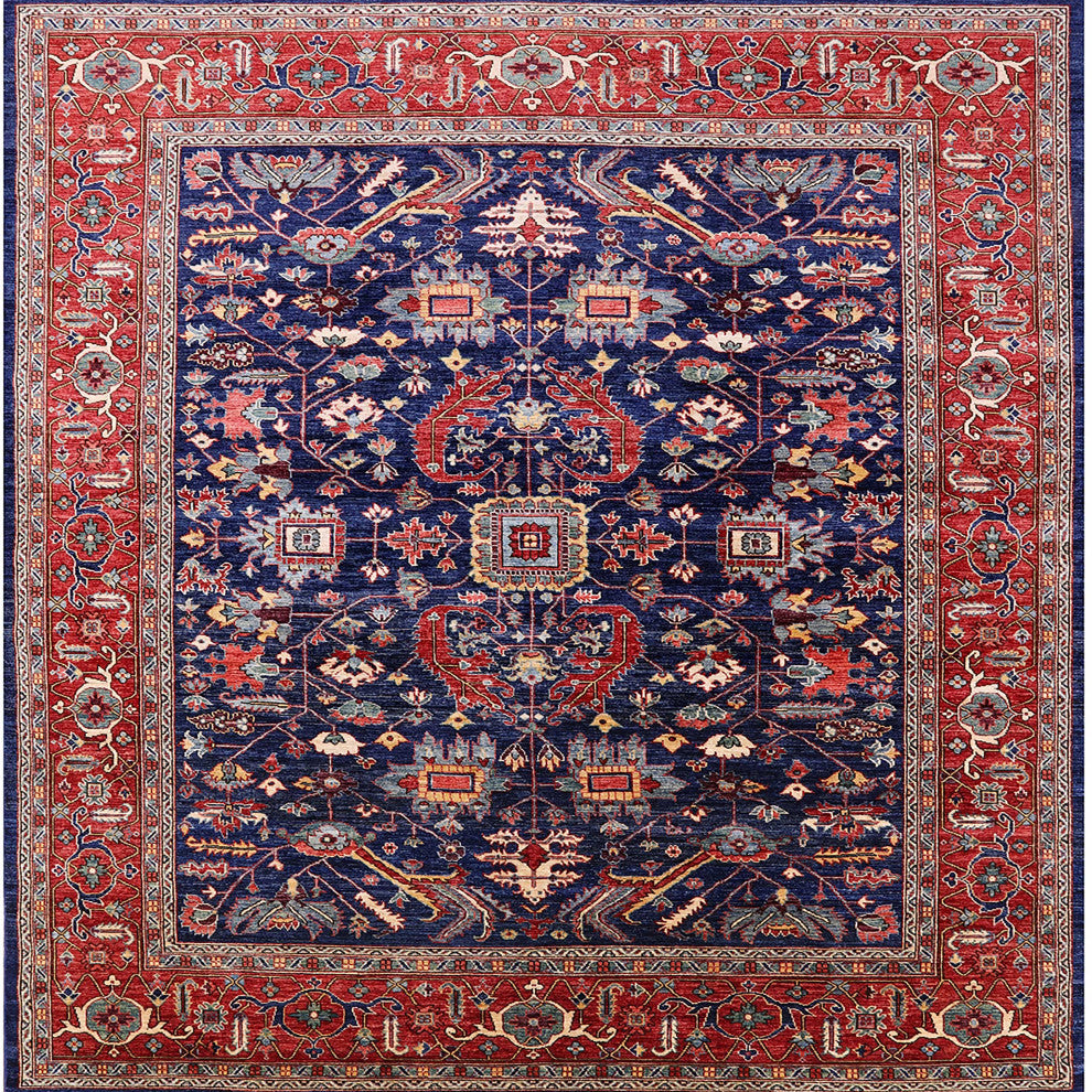 Ahgly Company Indoor Square Mid-Century Modern Area Rugs, 8' Square