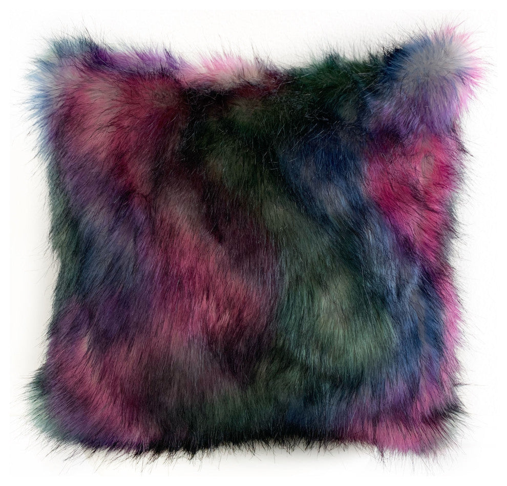 Plutus Northern Lights Animal Faux Fur Luxury Throw Pillow, 20"x30"