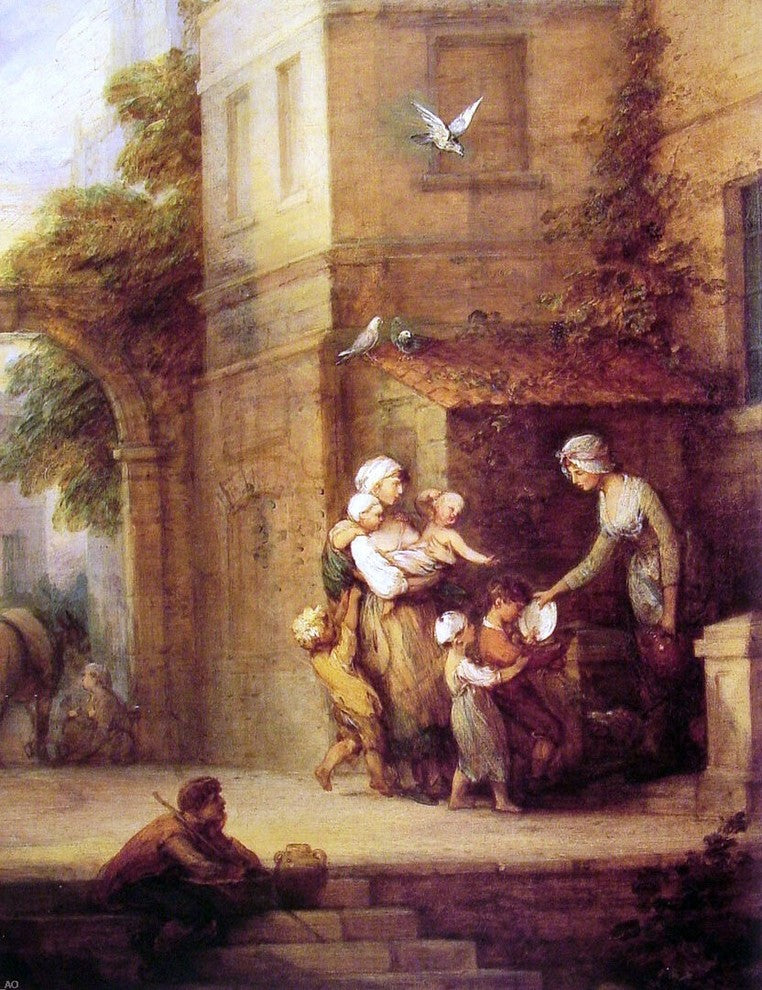 Thomas Gainsborough Charity Relieving Distress Gallery Wrapped Canvas Print