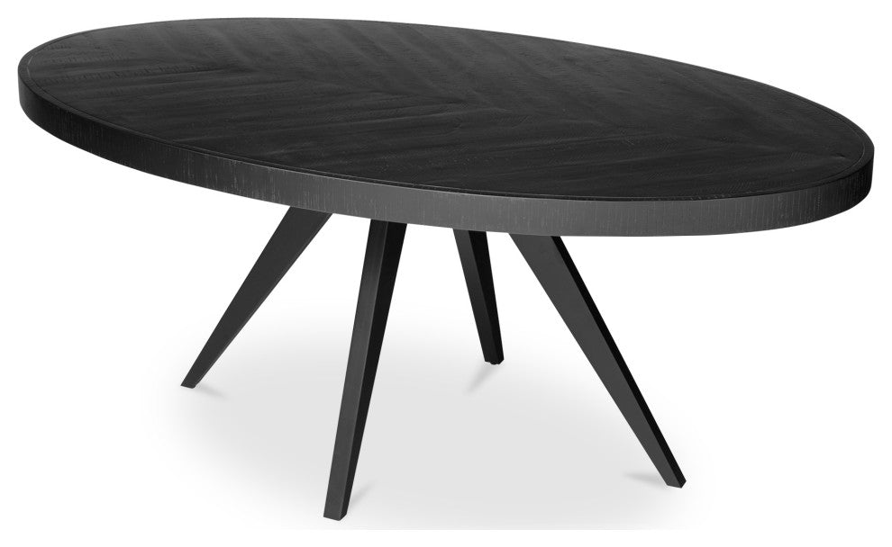 Parq Oval Dining Table Black