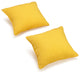 18" Double-Corded Solid Twill Square Throw Pillows, Set of 2, Sunset
