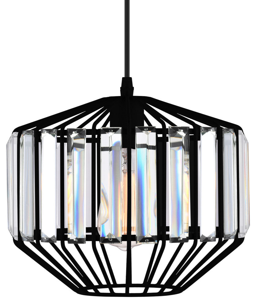 Alethia 1 Light Down Pendant With Black Finish
