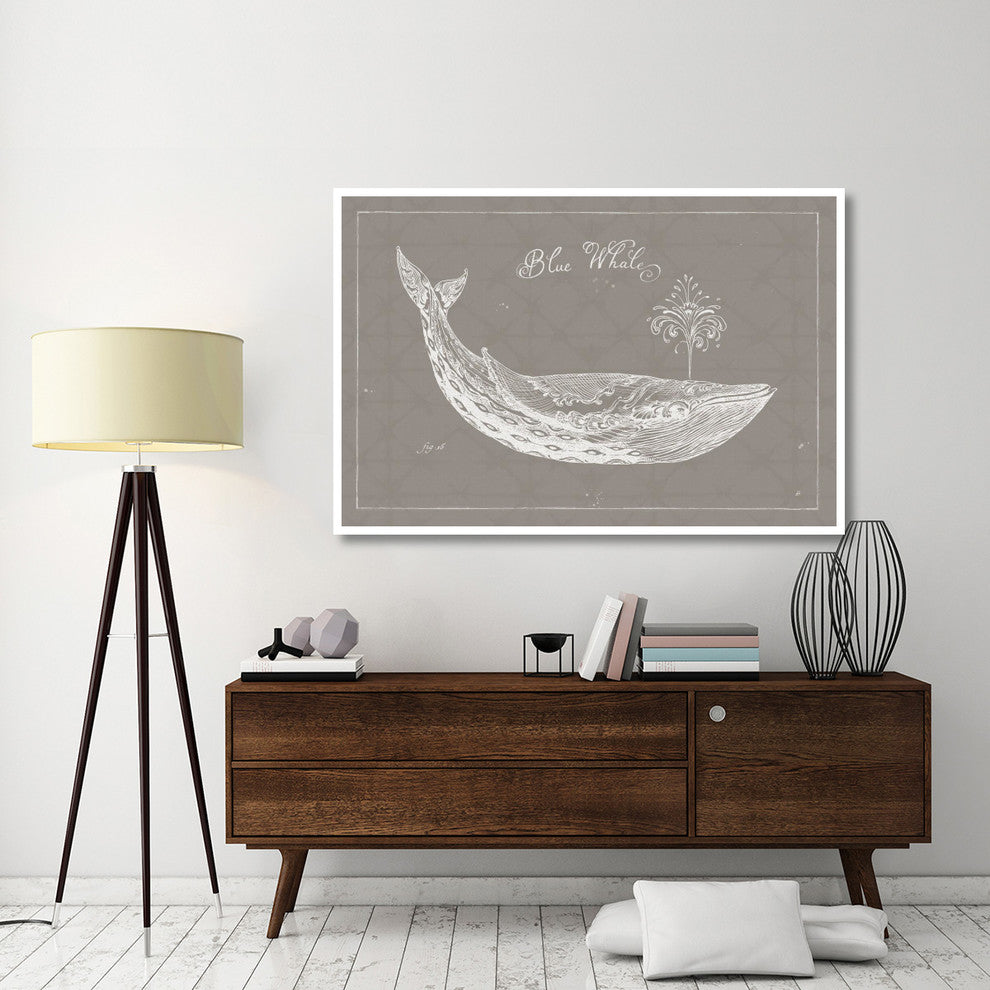 "Underwater Life IX Greige" Digital Paper Print by Daphne Brissonnet, 62"x42"