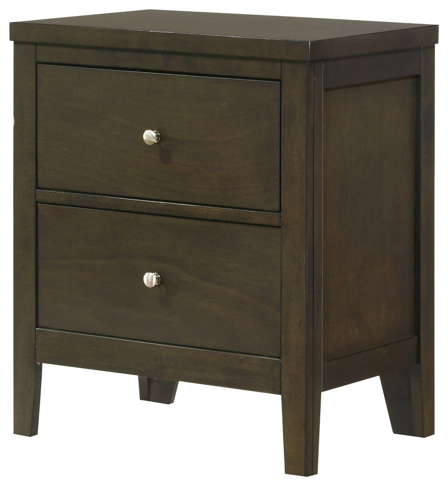 Wilkes 2-drawer Nightstand Bedside Table Dark Cocoa
