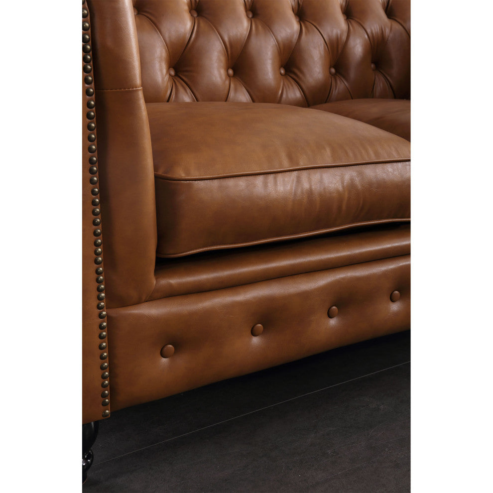 Gustav Transitional Chesterfield Loveseat