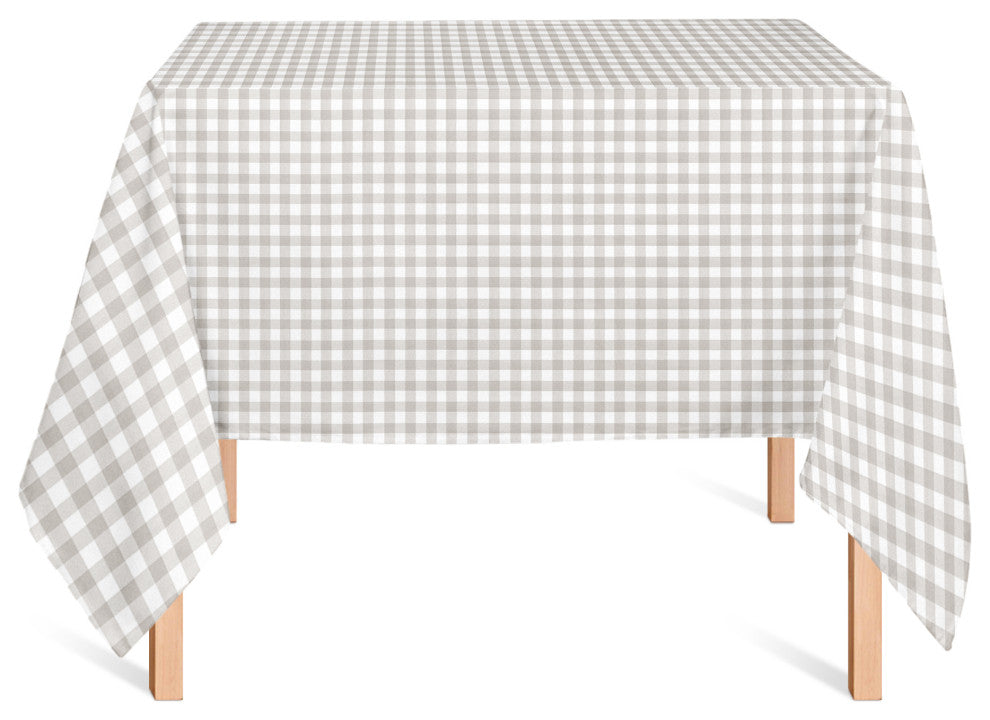 Gray Buffalo Check 58x58 Tablecloth