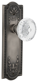 Meadows Plate Double Dummy Crystal Meadows Knob, Antique Pewter, MEACME