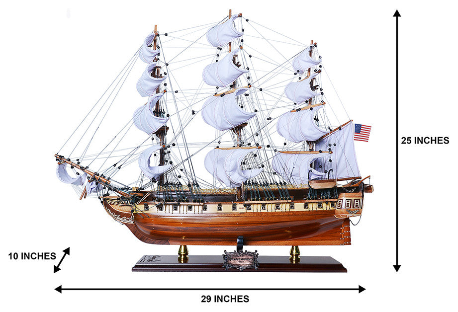 USS Constitution Limited Edition Full Crooked Sails Only 100 Units