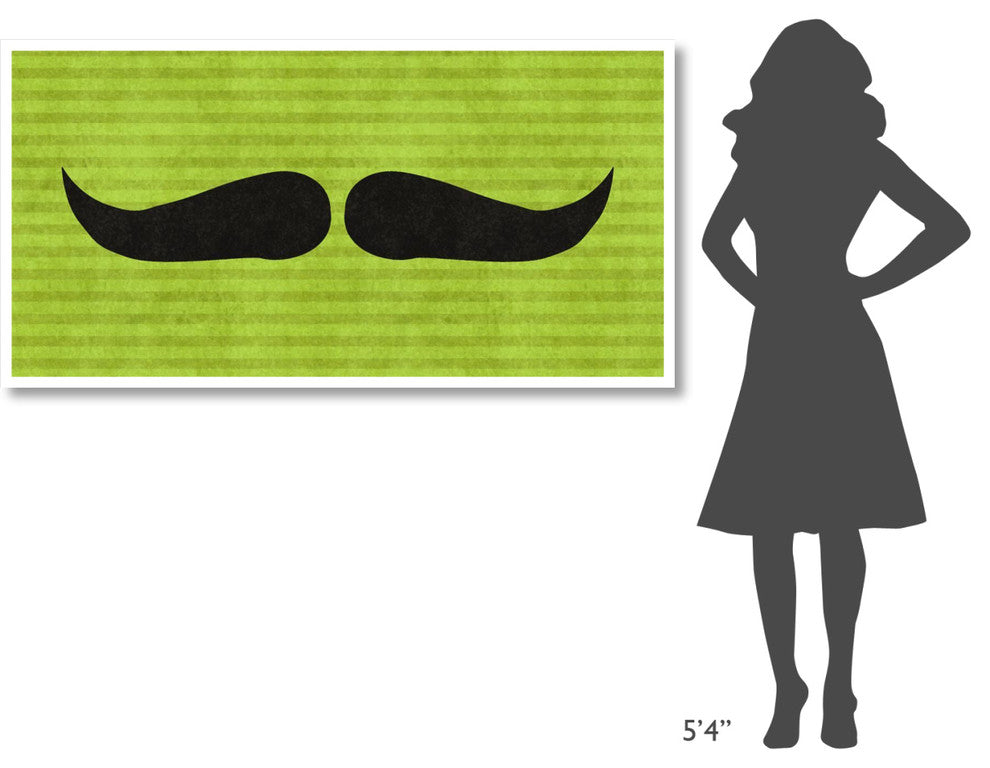 "Mustache: Upswept" Digital Paper Print by BG.Studio, 62"x32"