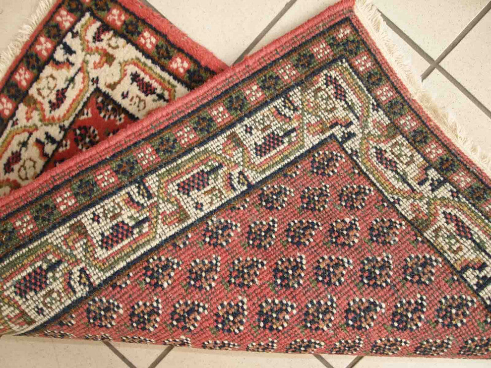 Handmade vintage Indi-Seraband rug 2' x 2.9' (62cm x 90cm) 1970s