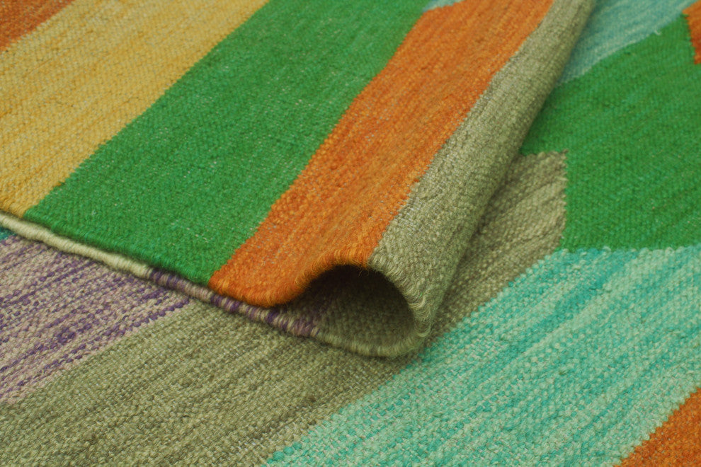 Winchester Kilim Jess Rust/Green Rug, 5'0x6'7