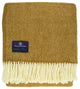 Highland Tweed Herringbone Pure New Wool Throw, Whiskey