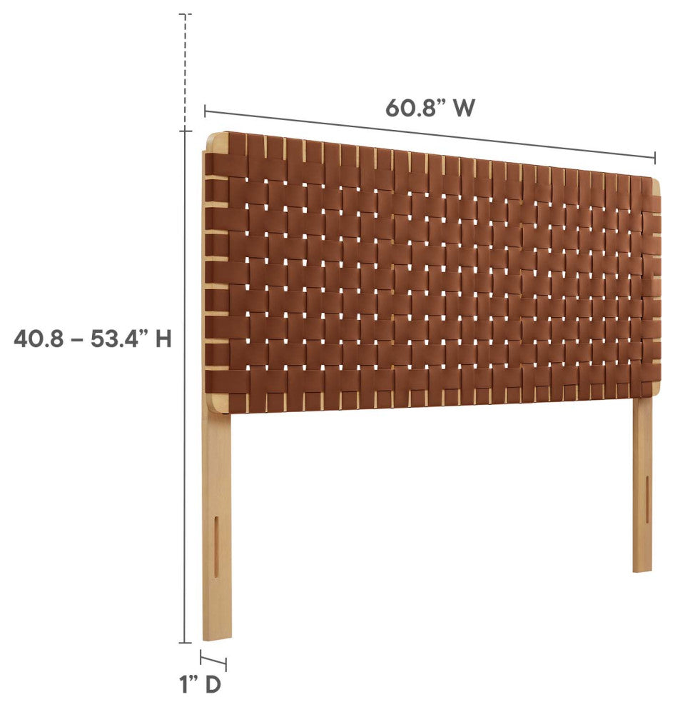 Sparta Weave Queen Vegan Leather Headboard