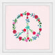 "Floral Peace" Framed Painting Print, 24"x24"