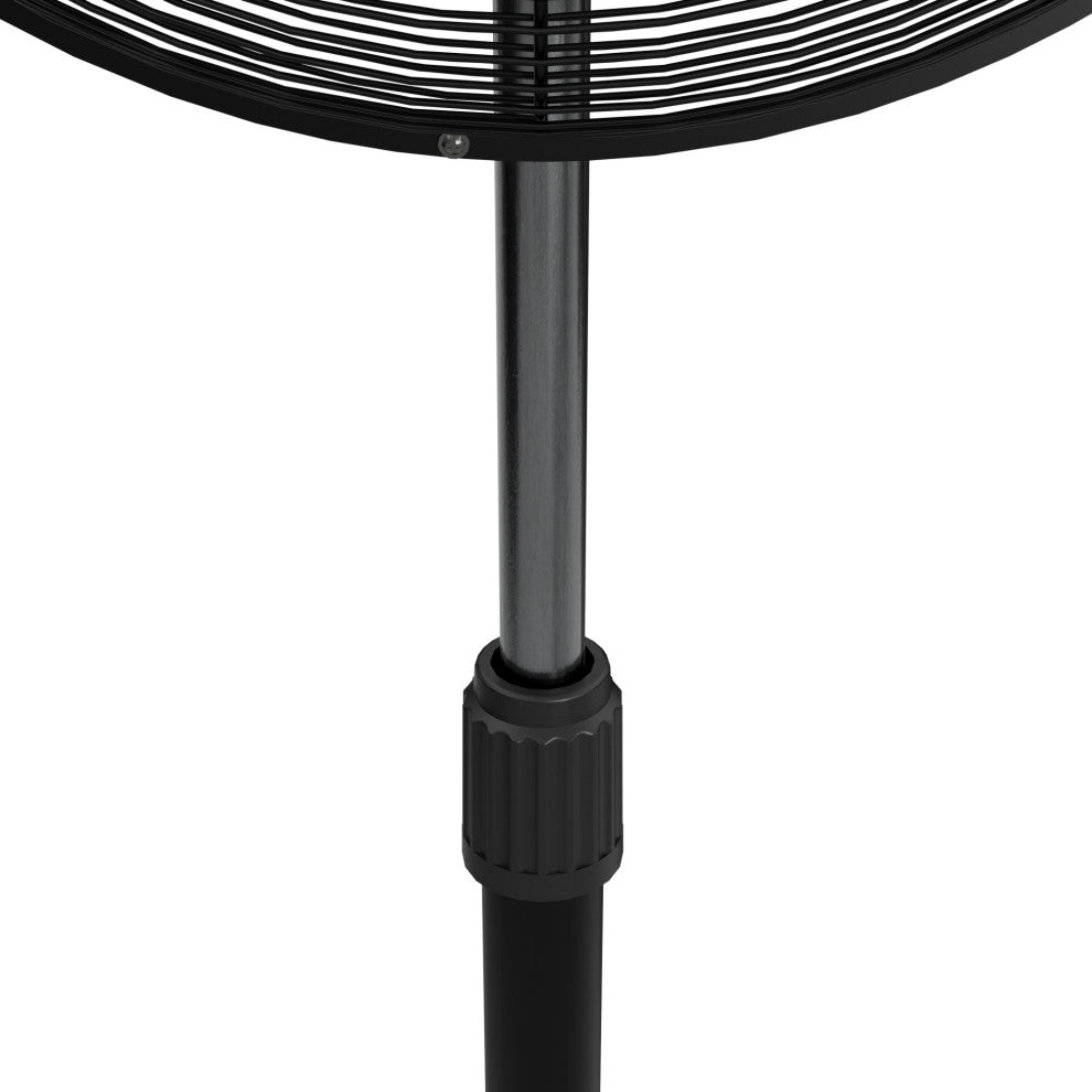 Hunter Classic Matte Black 4-Blade Oscillating 3-speed Standing Fan